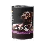 LANDOR Повноцінний збалансований вологий корм для собак усіх порід ягню з індичкою 0,4 кг
