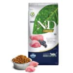 Farmina N&D GF Cat Lamb & Blueberry Adult – Беззерновий сухий корм з ягням та чорницею, для дорослих котів