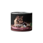 LANDOR Полноценный сбалансированный влажный корм для стерилизованных взрослых кошек индейка с клюквой 0,2 кг