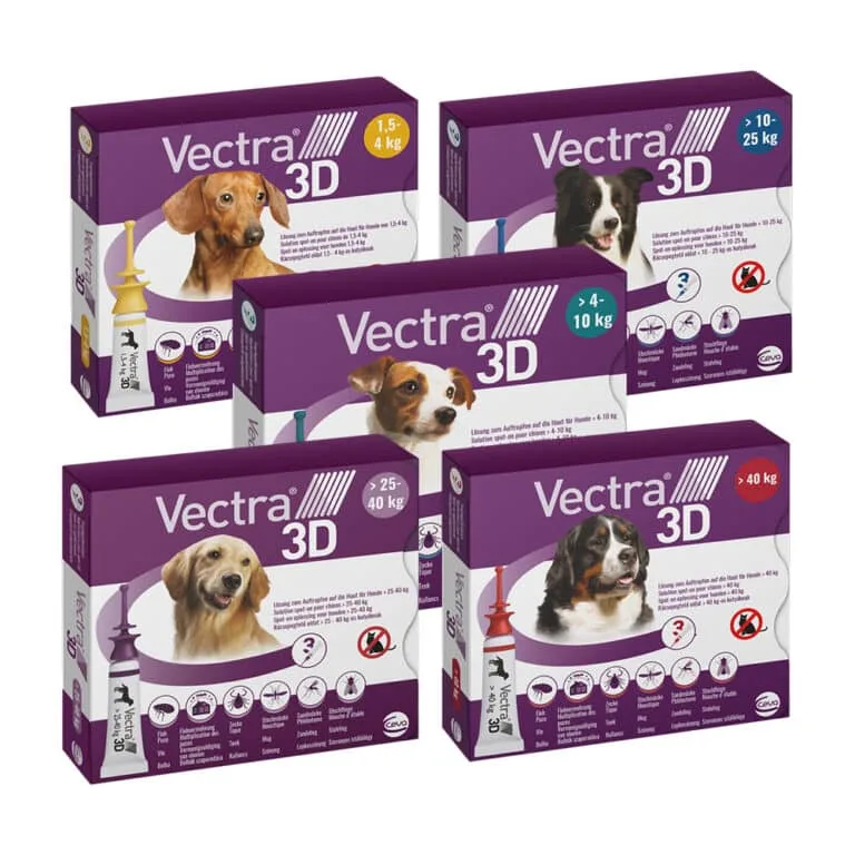 Vectra 3D Ceva краплі від бліх та кліщів для собак, 3 піпетки