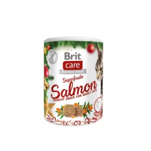 Різдвяні ласощі Brit Care Cat Superfruits з лососем і обліпихою для котів, 100 г