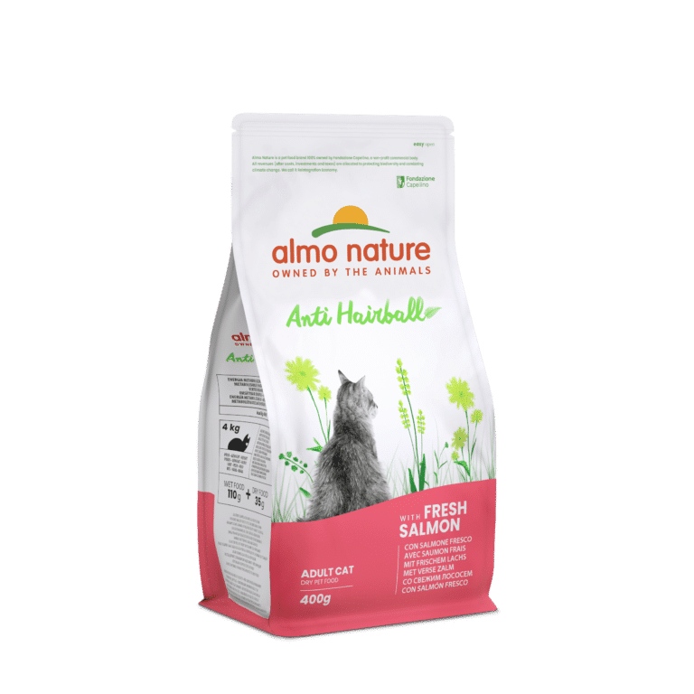 Сухий корм для дорослих котів Almo Nature Holistic Cat для виведення шерсті зі свіжим лососем