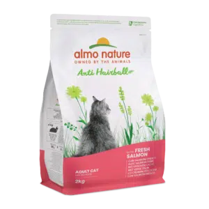 Сухий корм для дорослих котів Almo Nature Holistic Cat для виведення шерсті зі свіжим лососем