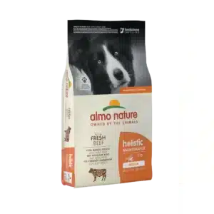 Сухий корм для дорослих собак середніх порід Almo Nature Holistic Dog M зі свіжою яловичиною, 12 кг