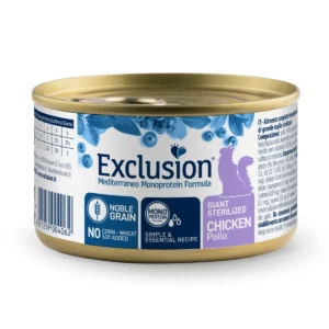Вологий корм Exclusion Giant Sterilized Chicken для стерил. котів з куркою, 85 г