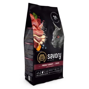 Сухий корм Savory з індичкою та качкою для стерилізованих котів