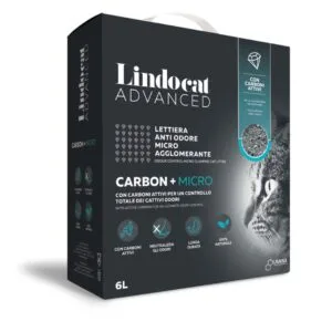 Наповнювач бентонітовий Lindocat Active Plus Carbon для котів, 6 л
