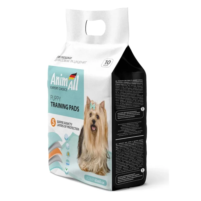 Пелюшки AnimAll Training Pads для собак та цуценят, 60x60 см