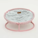 Складной лежак для домашних животных MISOKO Pet bed round plush, 45x45x22 cm