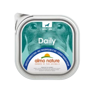 Вологий корм Almo Nature Daily Dog з білою рибою і рисом для собак, 300 г