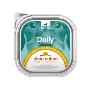 Вологий корм для собак Almo Nature Daily Dog з куркою, шинкою і сиром, 300 г