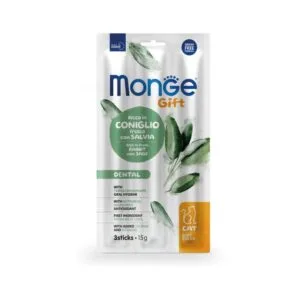 Ласощі Monge Gift Cat Dental для чищення зубів з кроликом і шавлією для котів