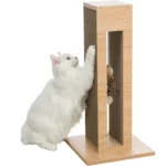 Дряпка для котів Trixie Стовпчик з іграшкою на шнурку картон/МДФ/джут, 30*30*62 см
