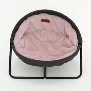 Лежак MISOKO складаний круглий плюшевий для тварин, 45x45x22 см