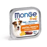 Вологий корм MONGE DOG FRUIT з качкою та апельсином 100г