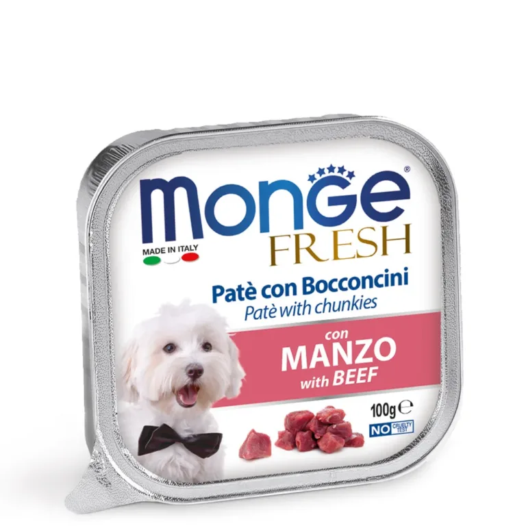 Вологий корм для собак Monge Dog Fresh з яловичиною, 100 г