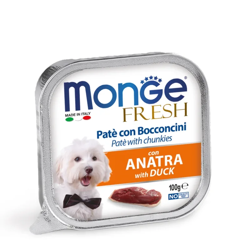 Вологий корм для собак Monge Dog Fresh з качкою, 100 г