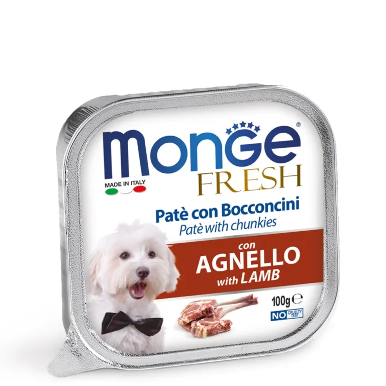 Вологий корм для собак Monge Dog Fresh з ягням, 100 г
