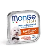 Вологий корм для собак Monge Dog Fresh з індичкою, 100 г