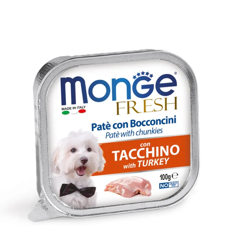 Вологий корм для собак Monge Dog Fresh з індичкою, 100 г