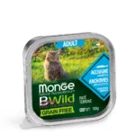 Вологий корм Monge BWILD для котів з анчоусом