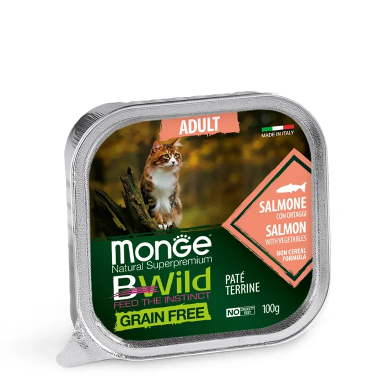 Вологий корм Monge BWILD для котів з лососем