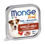 Вологий корм  MONGE DOG FRUIT з ягням та яблуком 100г