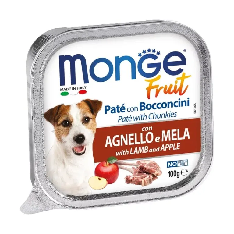 Вологий корм для собак Monge Dog Fruit з ягням і яблуком, 100 г