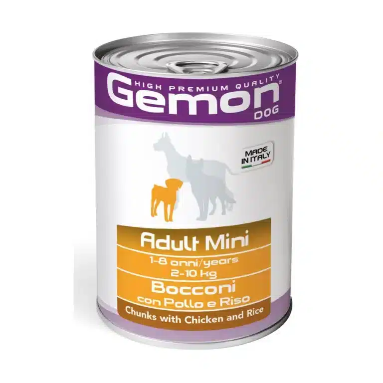 Вологий корм для дорослих собак малих порід Gemon Dog Wet Mini Adult з куркою і рисом, 415 г