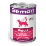 GEMON CAT WET Adult с кусочками говядины 415г