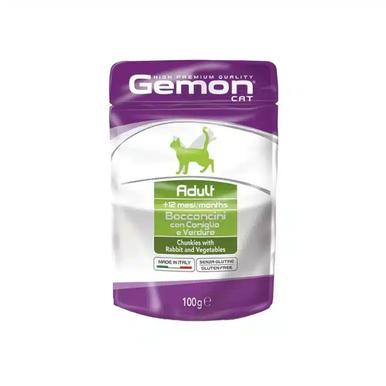 Вологий корм Gemon Cat Adult з кроликом та овочами для котів