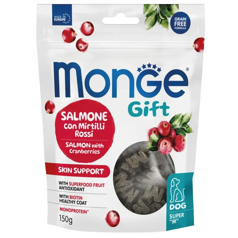 Ласощі Monge Gift Dog Skin з лососем і журавлиною для собак
