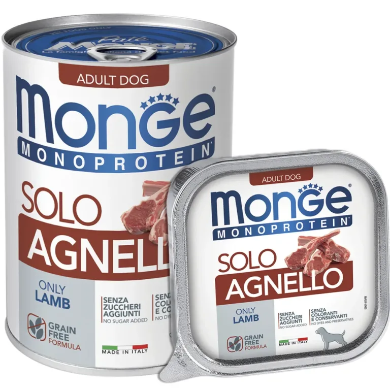 Вологий корм для собак Monge Dog Solo з ягням