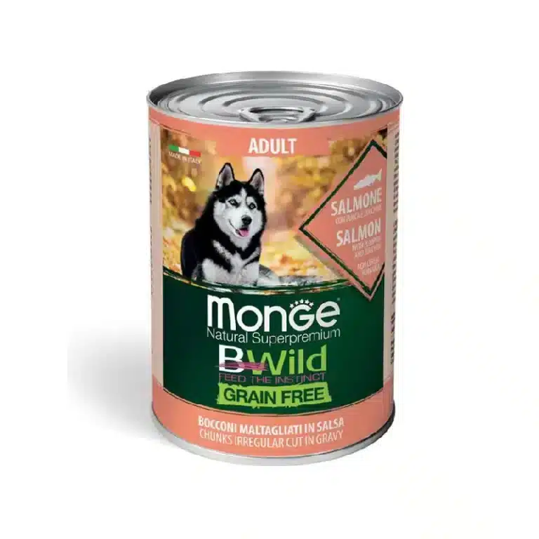 Вологий корм для дорослих собак Monge BWild Adult беззерновий з лососем, гарбузом і цукіні, 400 г