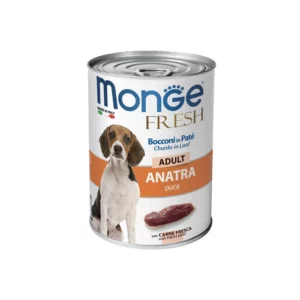 Влажный корм MONGE DOG FRESH с уткой 400г