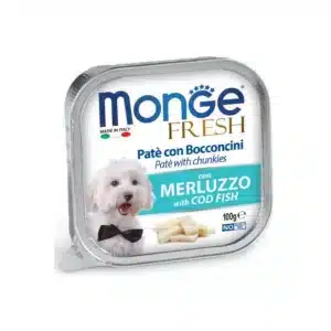 Вологий корм для собак Monge Dog Fresh з тріскою, 100 г