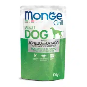 Вологий корм для собак Monge Dog Grill з ягням і овочами