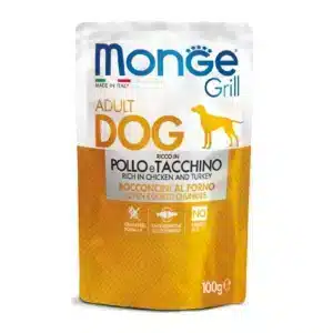 Вологий корм для собак Monge Dog Grill з куркою та індичкою