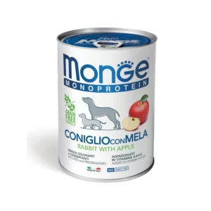 Вологий корм для собак Monge Fruit Monoprotein з кроликом і яблуками, 400 г