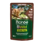 MONGE CAT BWILD GR.FREE WET буйвол (для кошек больших пород с 2-х месяцев)