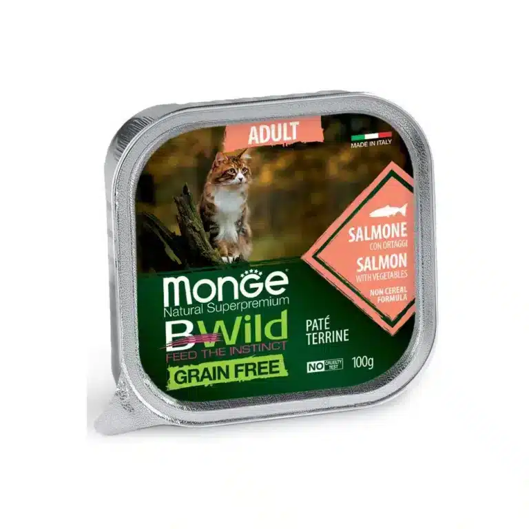 Вологий корм Monge BWILD для котів з лососем