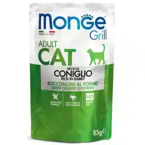 Вологий корм для дорослих котів Monge Cat Grill Adult з кроликом