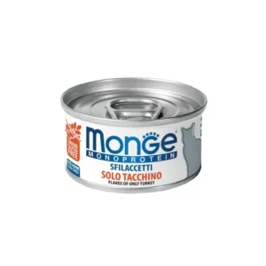 Вологий корм для котів Monge Cat Monoprotein м'ясні пластівці монопротеїновий з індичкою