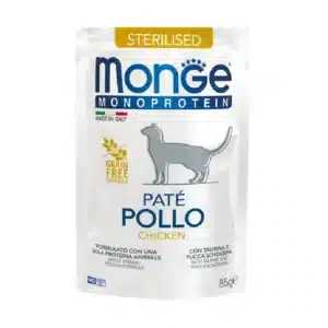 Вологий корм для стерилізованих котів Monge Cat Monoprotein Sterilised з куркою, 85 г