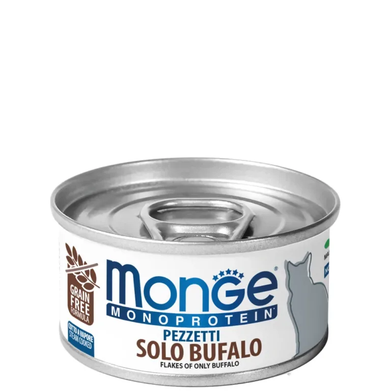 Вологий корм для котів Monge Cat Monoprotein м'ясні пластівці монопротеїновий з буйволом