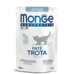 Вологий корм для кошенят Monge Cat Monoprotein монопротеїновий з фореллю