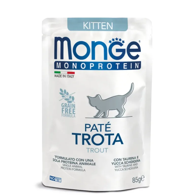 Вологий корм для кошенят Monge Cat Monoprotein монопротеїновий з фореллю
