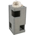 Когтеточка для кошек Trixie Башня Gabriel сизаль/фетр/флис светло-серый, 38*38*78 см