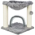Когтеточка для кошек Trixie Дерево Baza со щеткой сизаль/плюш серый, 41*41*50 см