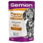 Вологий корм для цуценят від 2 до 10 міс GEMON DOG WET Puppy & Junior шматочки з куркою, 100г